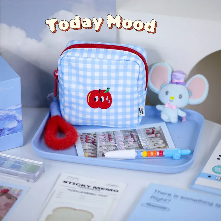 今日心情苹果卫生巾收纳包大容量外出随身高颜值姨妈巾便携包小型