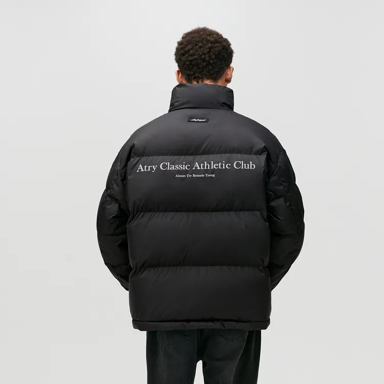 Atry字母标语基础羽绒服 国潮牌简约情侣宽松冬季保暖羽绒衣外套