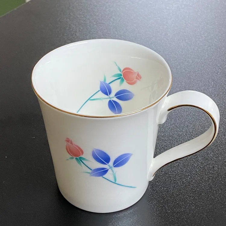 日瓷金标香兰社外绘玫瑰系列马克杯
