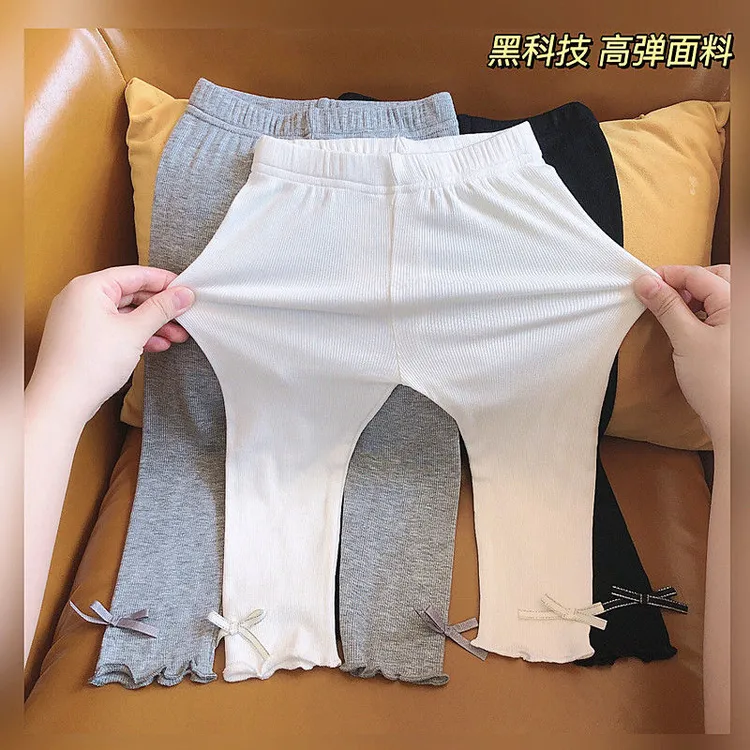 SM-2女童防蚊裤子夏装春夏洋气宝宝冰丝休闲打底裤薄款儿童百搭