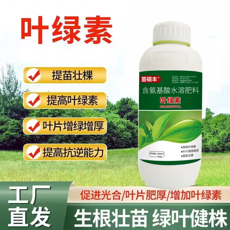 苗硕丰叶绿素叶面肥氨基酸肥料喷施营养液叶绿素中量元素水溶肥料