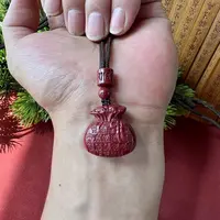 福顺泽 正品朱砂【精美福袋】吊坠钥匙扣保真【礼盒＋礼袋】