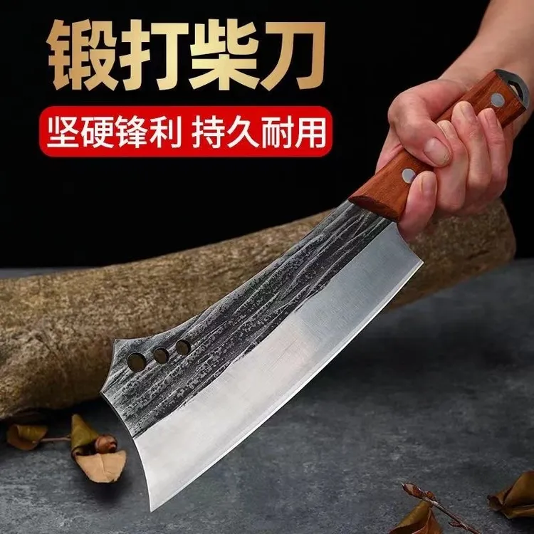 户外砍山刀砍柴刀斩骨刀柴刀锻打柴刀砍树省力舒适多功能