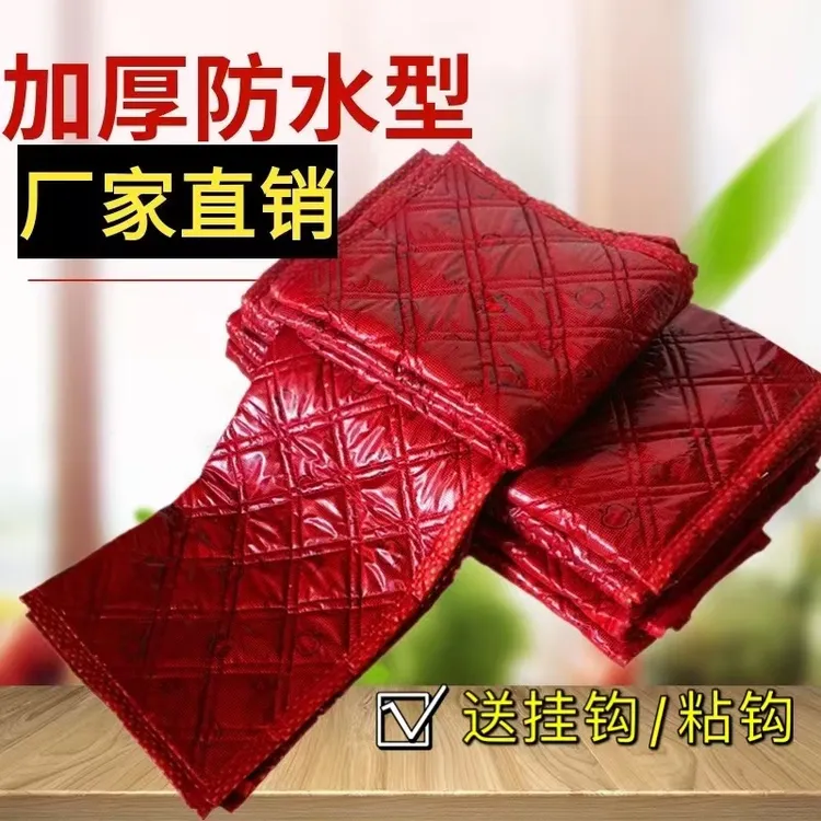 冬季棉门帘双面防水防风保暖家用门帘子免打孔加厚室外防寒保温