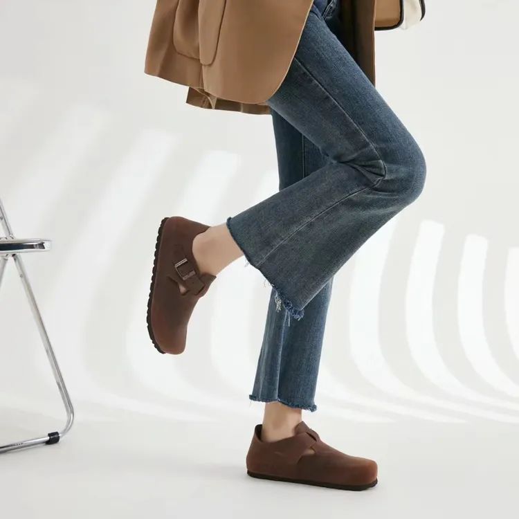 【疯马皮】特惠+ 头层顶奢牛皮-全包疯马皮-外贸勃肯鞋-油蜡皮