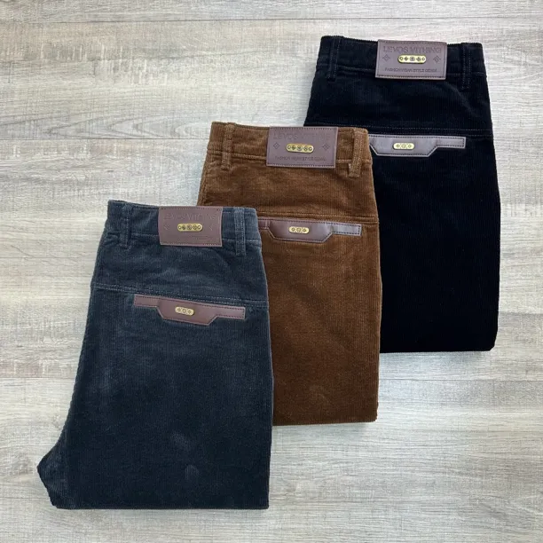 7270男士秋冬新款三色水洗修身百搭灯芯绒休闲长裤