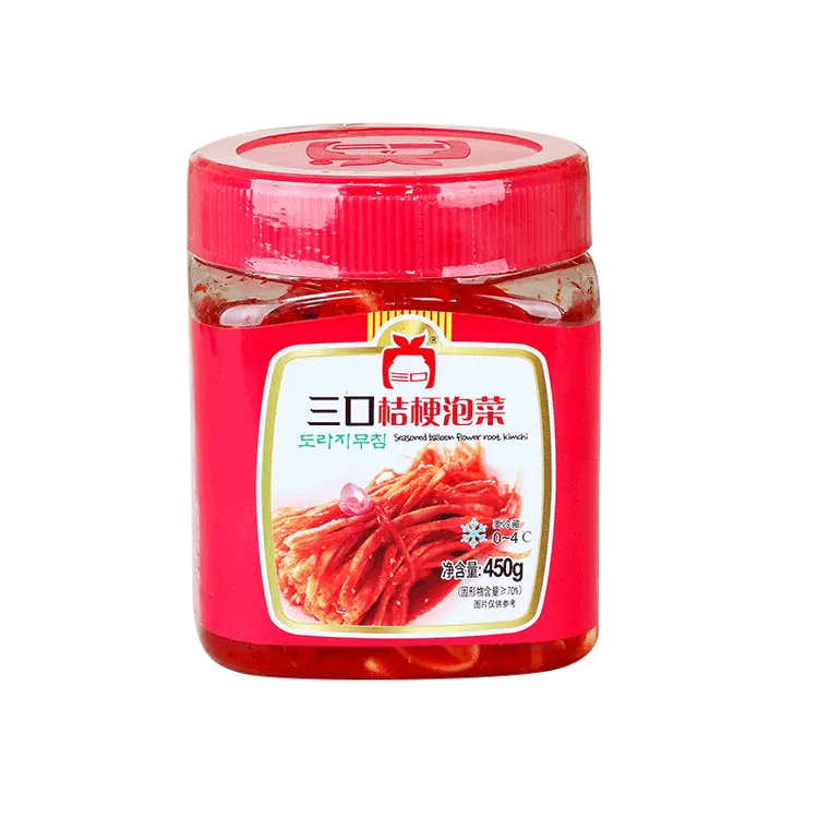 三口一品韩式桔梗泡菜450g/瓶下饭菜咸菜正宗朝鲜韩国延边特产