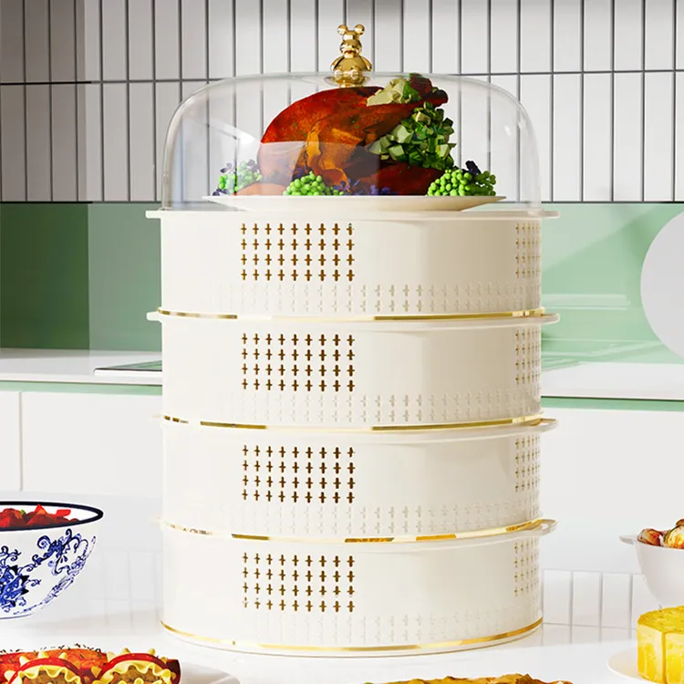 厨房多层镂空菜盖饭菜罩餐桌罩剩饭剩菜保护罩防尘防蚊盖菜罩家用