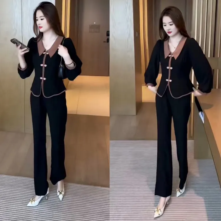 秋季新款新中式尤莱特穿搭气质减龄显瘦小香风洋气休闲时尚套装女