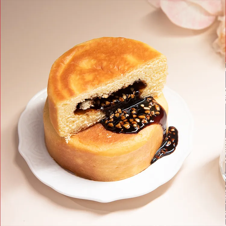 威海文登大火烧山东喜饼地方特产美食红糖花生饼无水和面蜜豆火烧