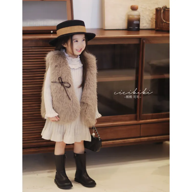 【亦舒】儿童童装秋冬时尚百搭开衫外套马甲 熙熙可可MJ2407