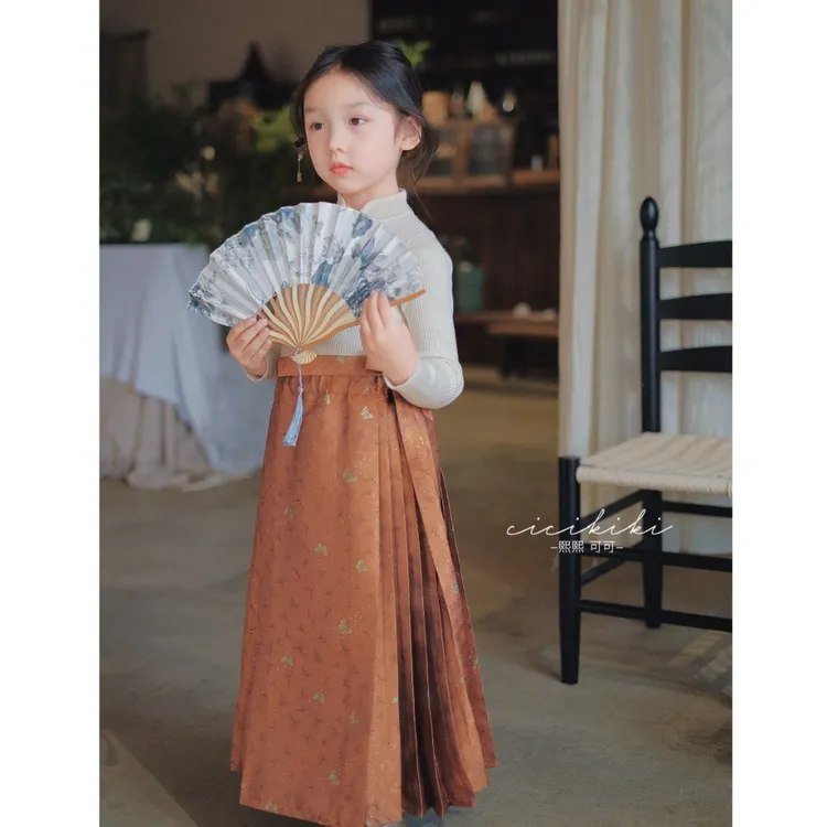 【金枝玉叶】女童秋冬复古中式品质特色马面裙熙熙可可童品BSQ2412 