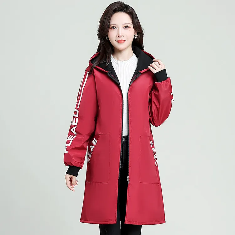 薄款防水时尚长款罩衣成人男女厨房耐脏长袖外穿外套拉链工作服