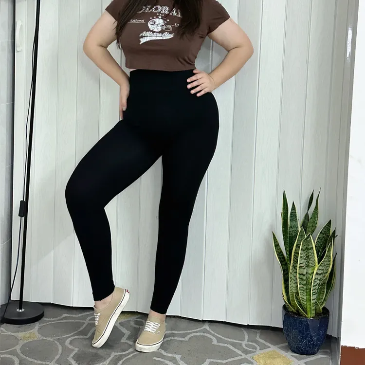 高腰七分九分大码紧身打底裤女莫代尔高弹显瘦春夏薄款内外百搭裤