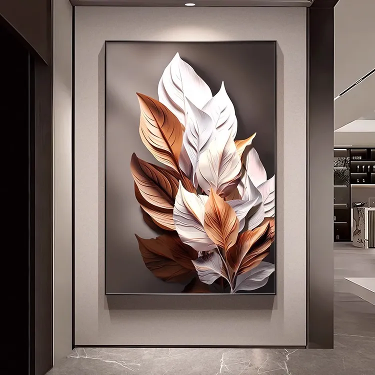 入户玄关装饰画轻奢高级感走廊过道挂画简约大气客厅沙发背景壁画