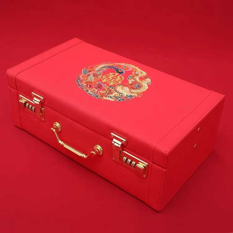 彩礼钱结婚礼金箱提亲礼盒装万元红包10万箱子订婚用品大全婚礼