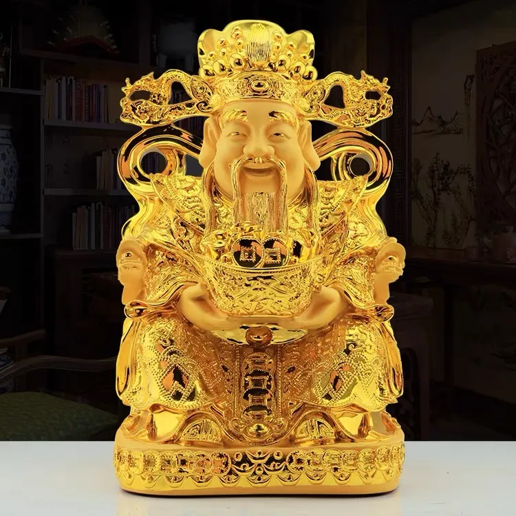 顺丰包邮财神爷摆件文财神家居客厅玄关装饰品办公室店铺收银台摆