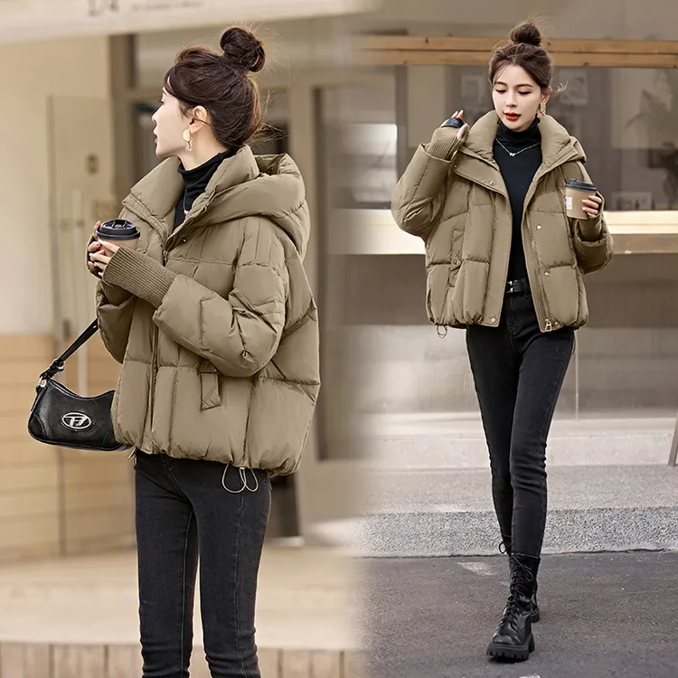 高级感超好看短款羽绒服女冬季2025年新款时尚洋气欧货白鸭绒外套