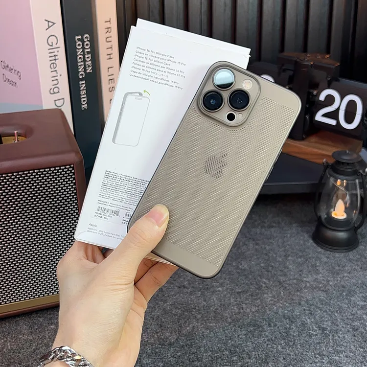 半透散热适用iPhone15/14/13/12/11手机壳超薄苹果15promax保护套