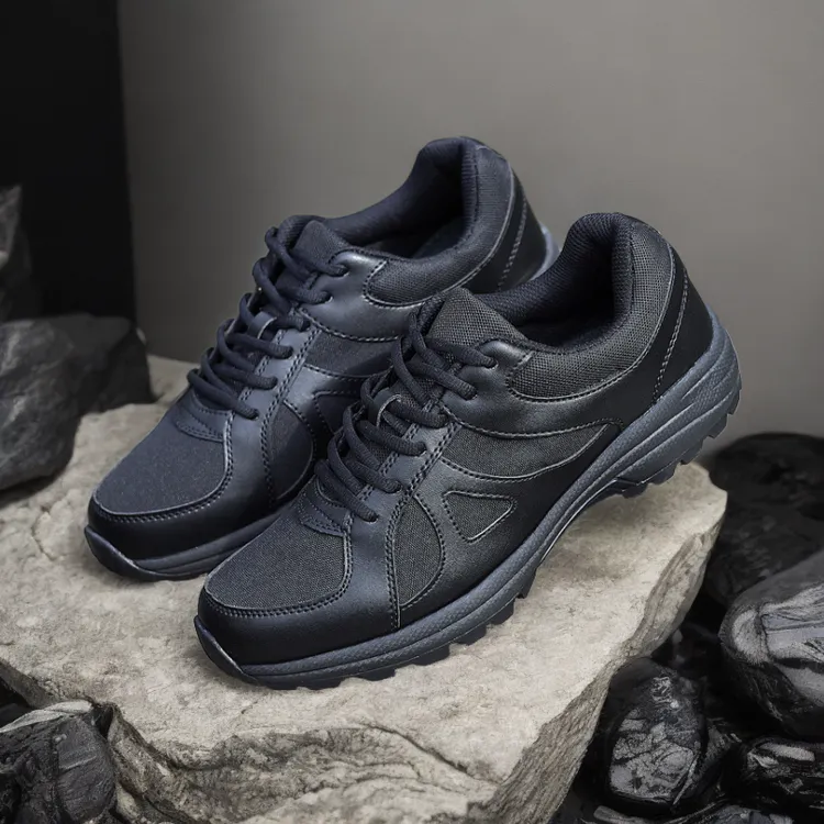 新式体能训练鞋黑色防滑耐磨跑步鞋户外徒步登山轻便运动鞋休闲鞋