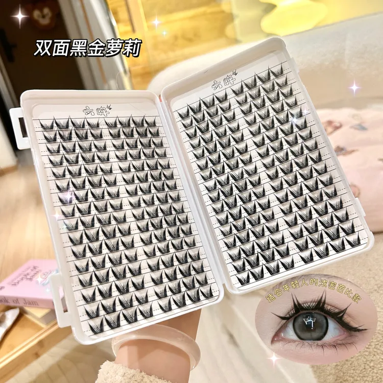 六眸浓密款黑金萝莉蝶一点斜飞假睫毛上镜浓妆夸张芭比款眼睫毛