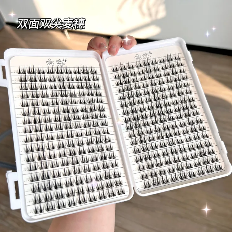 六眸双尖太阳花双尖麦穗假睫毛大容量睫毛书自然混搭分段式上镜款