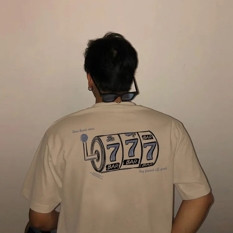 HIP潮牌美式港风半袖t恤男生夏季潮流印花重磅宽松纯棉青少年上衣