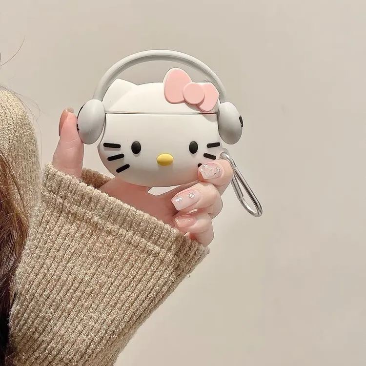 可爱卡通凯蒂猫Airpods4耳机保护壳套Airpodspro2适用苹果硅胶软3