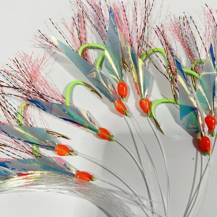 绑好海钓阿矶夜光仿生鱼皮钩