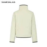 【芊芊专属】曼德诗立领羽绒服2024春秋新款灯芯绒撞色保暖外套女