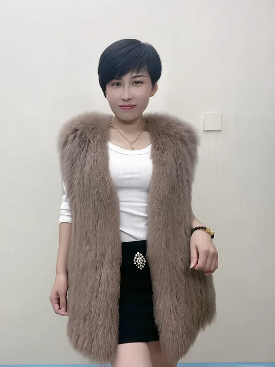 【反季捡漏】秋冬狐狸双面加密加厚气质女士马甲坎肩时尚衣服时尚