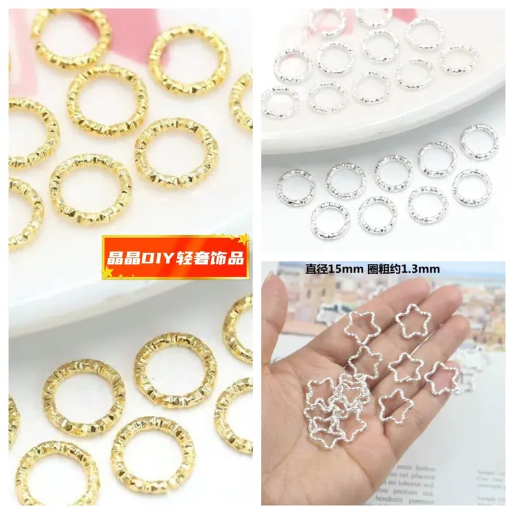 DIY串珠用配件材料定位珠包扣开口圈车挂圈鱼线钥匙扣尖嘴钳