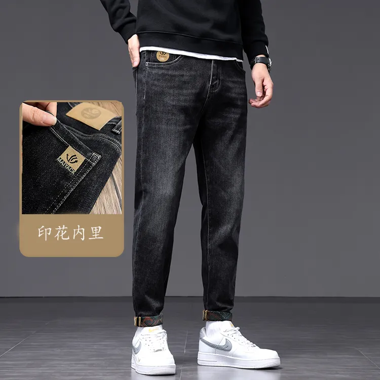 2024春季常规厚款牛仔裤男百搭水洗弹力休闲修身潮流男士轻奢6008