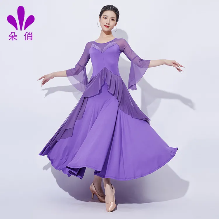 朵俏摩登舞服连衣裙国标舞比赛服高级舞裙舞蹈服专业交谊舞演出服