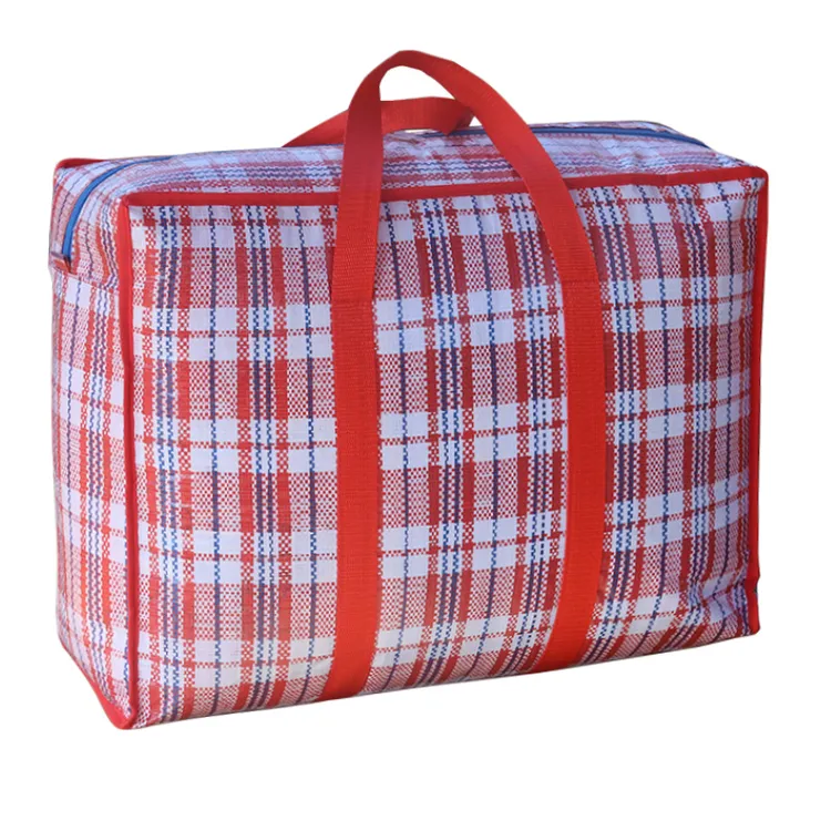 搬家袋子防潮整理袋行李袋打包袋收纳袋蛇皮袋结实红白蓝大容量