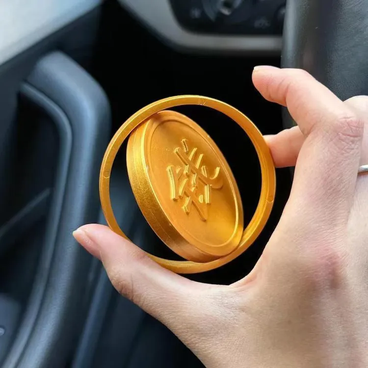 转大钱手把件赚大钱解压神器金币摆件3D打印科技感旋转陀螺指尖