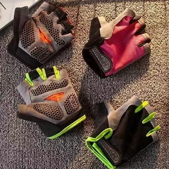 半指手套女男运动健身防滑夏季薄款半截透气骑行霹雳开车钓鱼露指