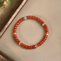 【乐小福珠宝】18K金精工直切南红手串手链