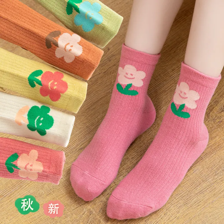 儿童袜子女春秋款棉袜女童中大童小学生女孩小孩秋冬潮流秋季中筒