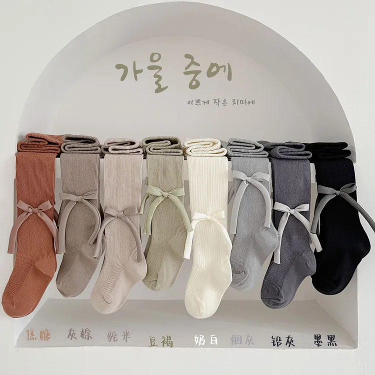 抗起球宝宝连裤袜女童打底裤春秋百搭a类精梳棉打底袜儿童连体袜