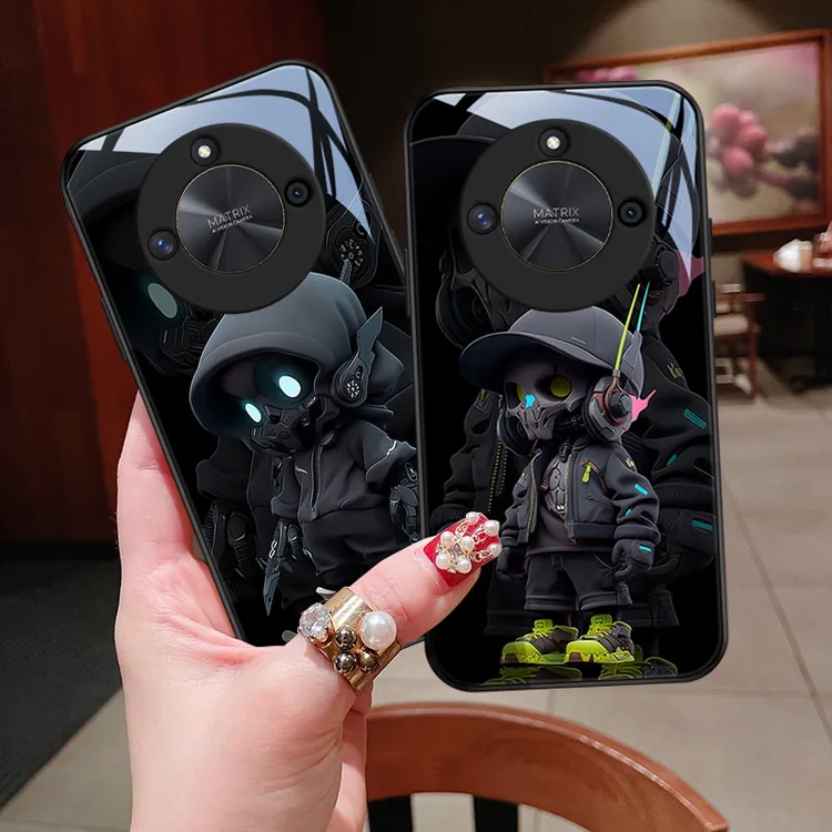 冷酷卡通适用华为荣耀x50手机壳荣耀X50i玻璃壳动漫高级男生硬壳