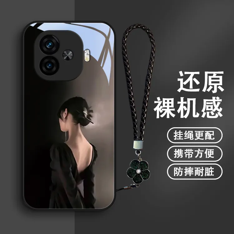 那个女孩适用IQOOZ9Turbo手机壳IQOOZ9X玻璃iqooZ9保护套防摔简约