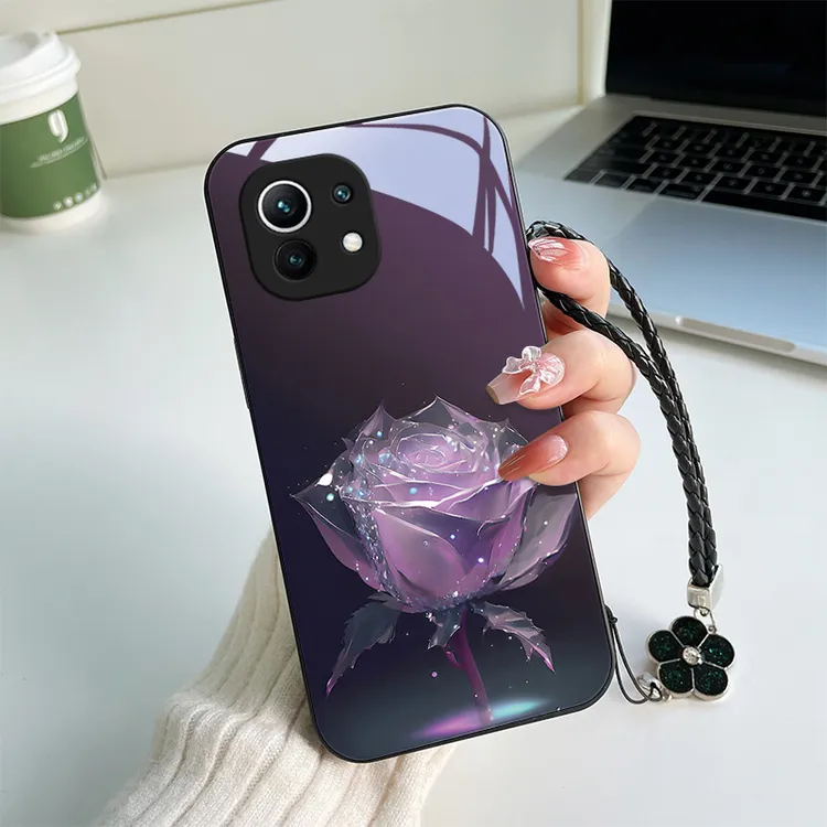 繁星玫瑰适用小米11手机壳11Pro散热超薄推荐保护套全包挂绳小米1