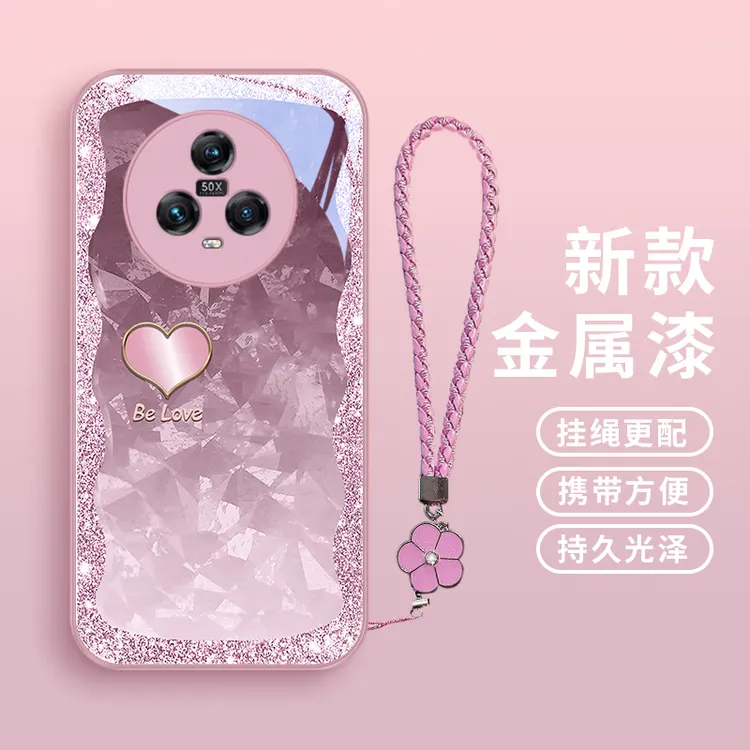 琉闪爱心适用华为荣耀magic5手机壳magic5pro/magic4/4pro女款挂