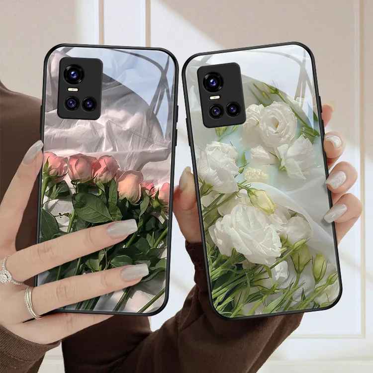 恬静花vivos10手机壳10pro玻璃壳s10e高级女款vivos9硅胶全包防摔