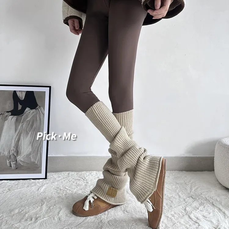 羊毛袜套喇叭型女秋冬堆堆袜保暖日系个性小众配瑜伽裤腿套小腿袜