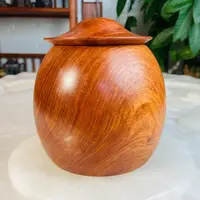 缅甸花梨飞碟帽茶叶罐尺寸：15*14cm XT142