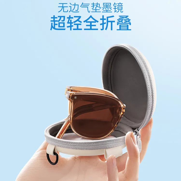 时尚折叠墨镜网红同款偏光太阳镜超轻TR防紫外线女款便携太阳眼镜