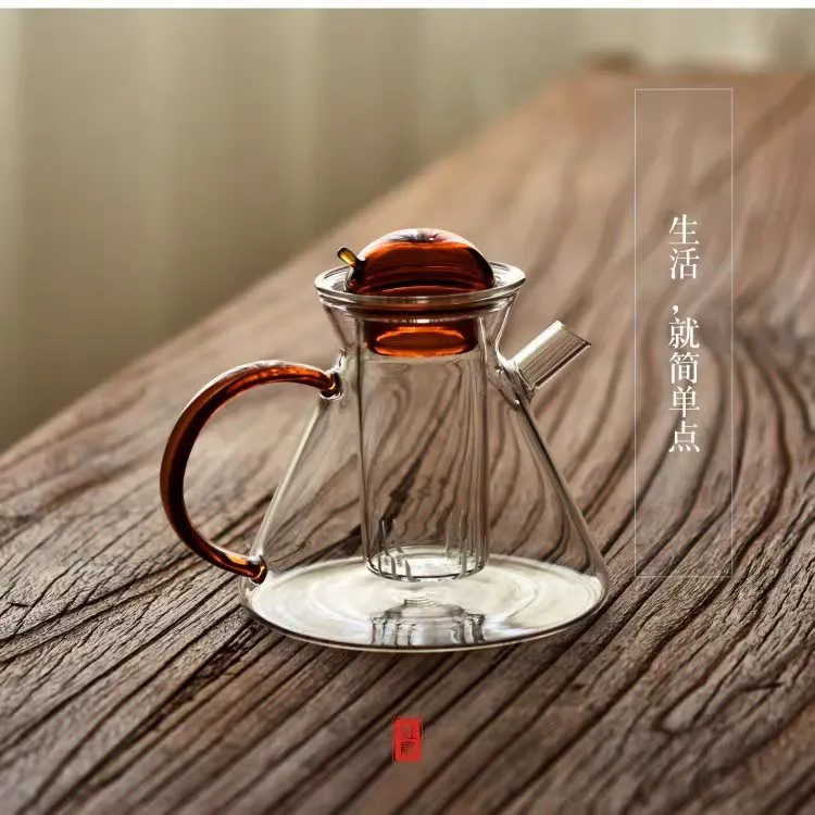 出口丹麦家用泡茶壶手冲泡壶带盖耐热玻璃壶加厚煮茶壶茶具