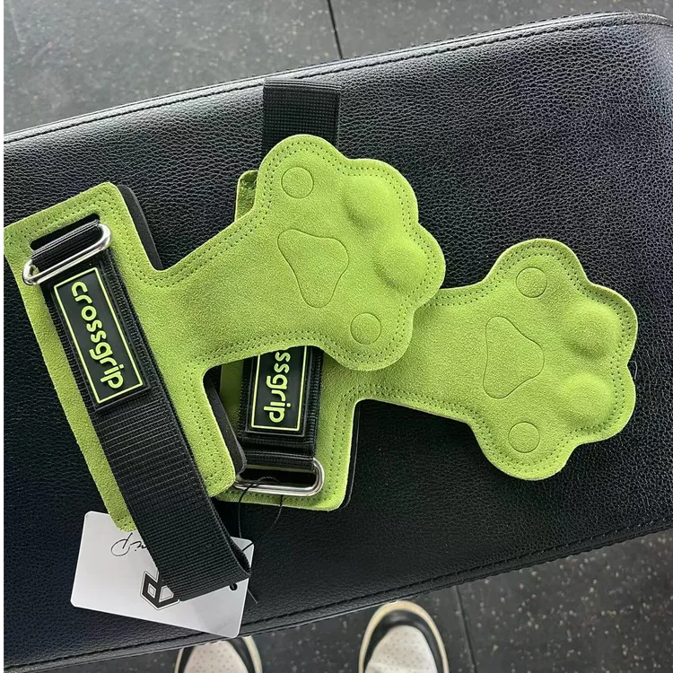 crossgrip伽满猫爪牛皮护掌助力带女士硬拉防滑耐磨健身